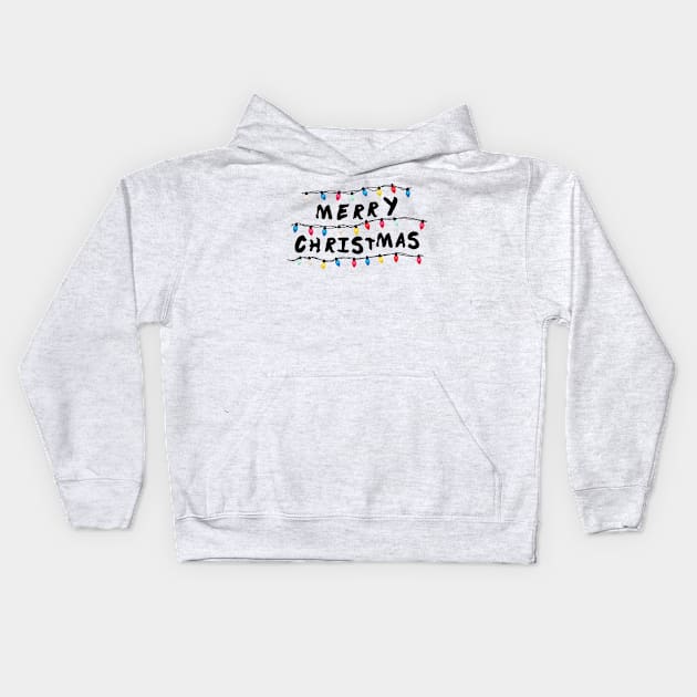 Stranger Things Merry Chritmas Kids Hoodie by slice_of_pizzo